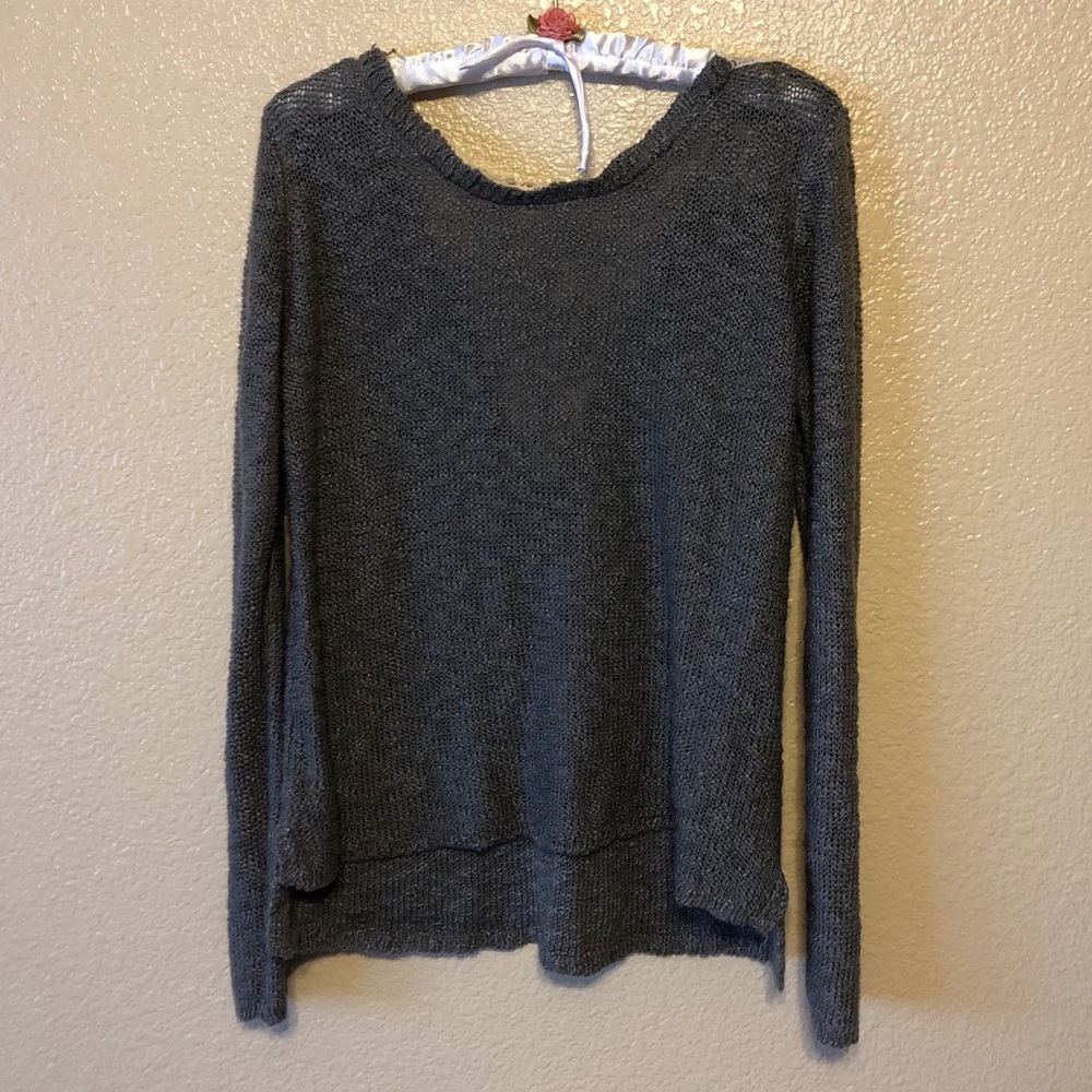 Pink Republic Sweater With Crocheted Lace Panel